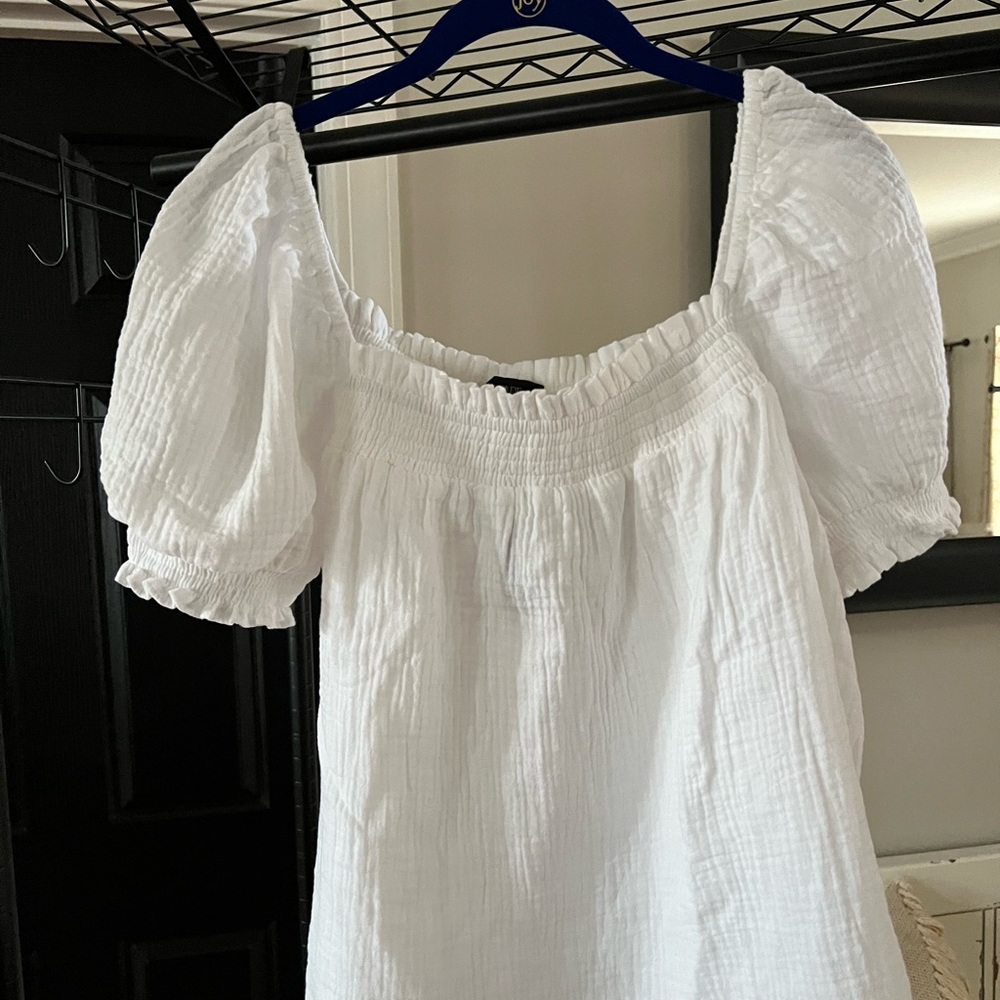 J.Crew, square neck smock top cotton gauze NWT size XL (BG252) NWOT